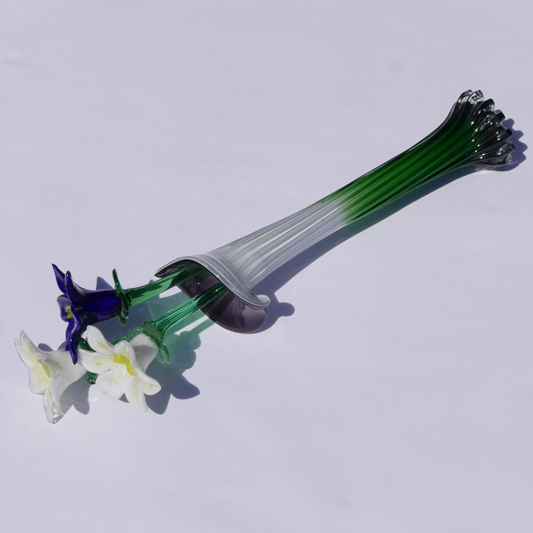 vase with murano glass flowers