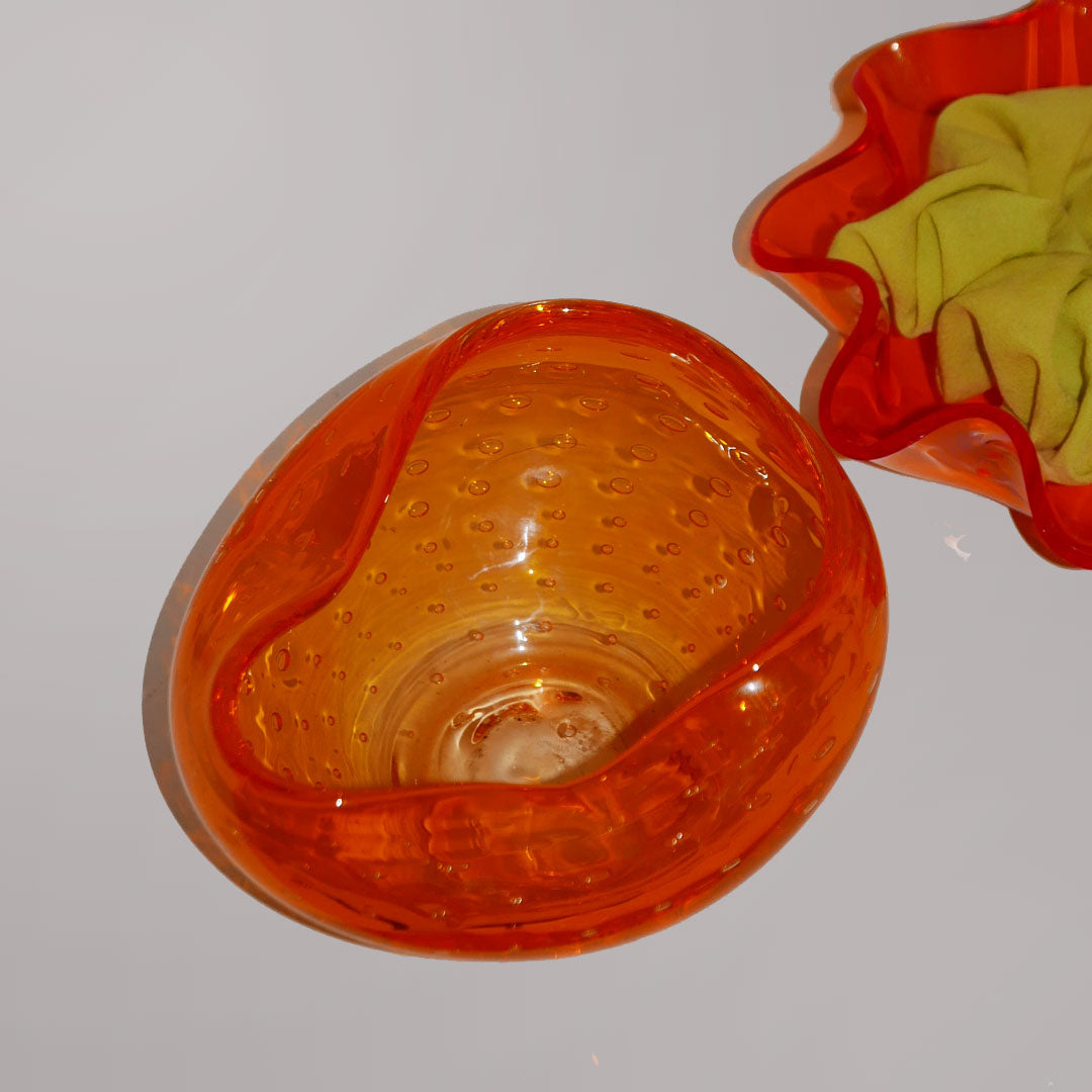 orange catchall vintage black dot shops