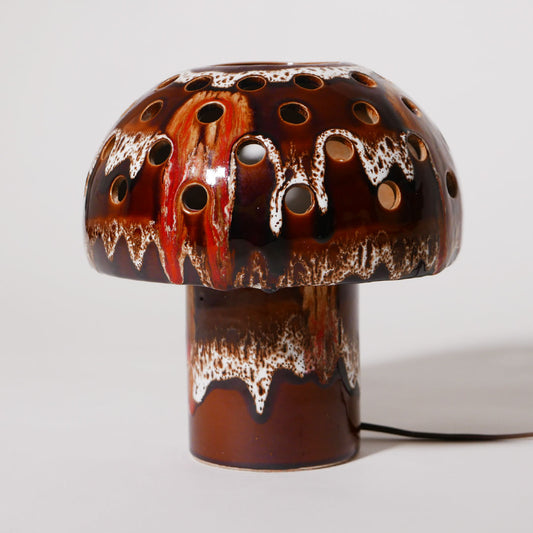 ceramic mushroom lamp by maurice chalvignac