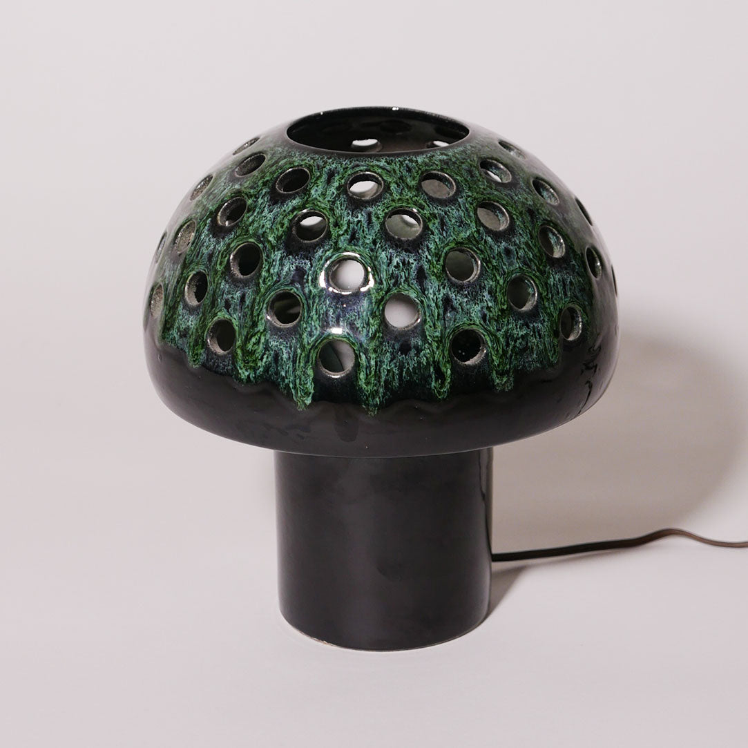 ceramic mushroom lamp by maurice chalvignac