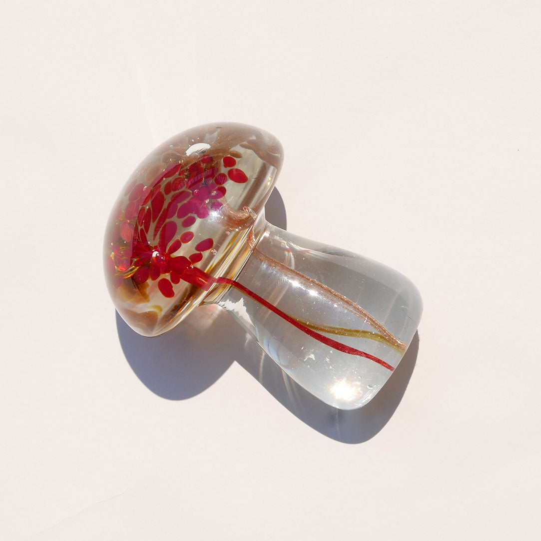 glass mushroom paperweight