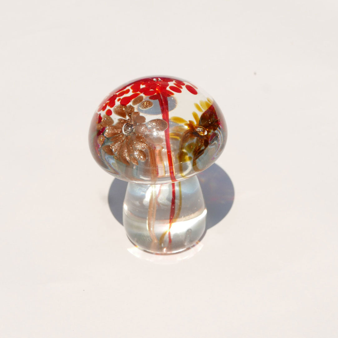 glass mushroom paperweight