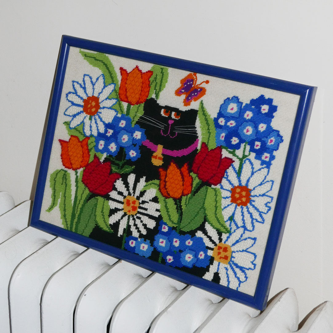 cartoon needlepoint 1960s