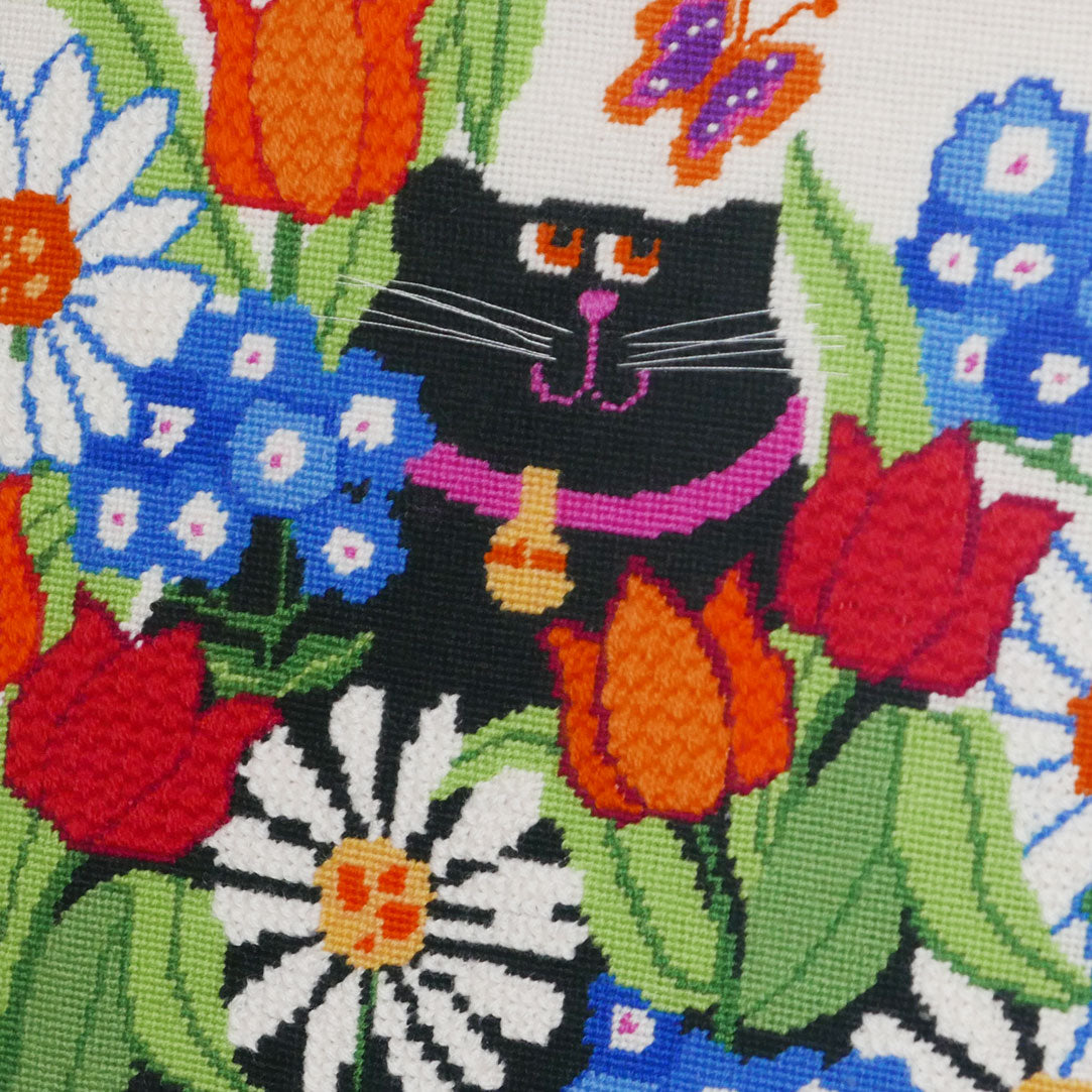 cartoon needlepoint 1960s