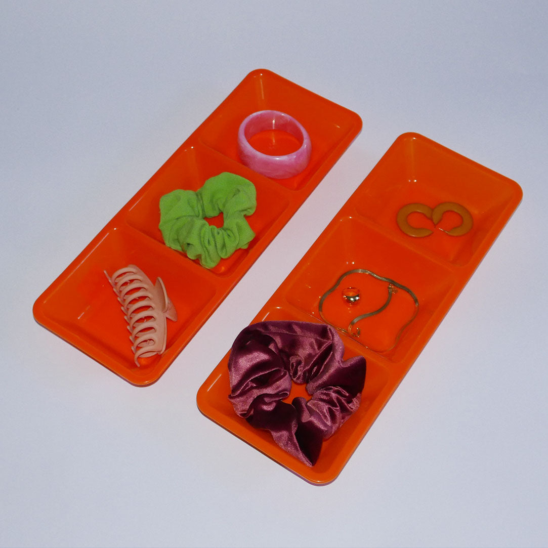 orange desk organizer