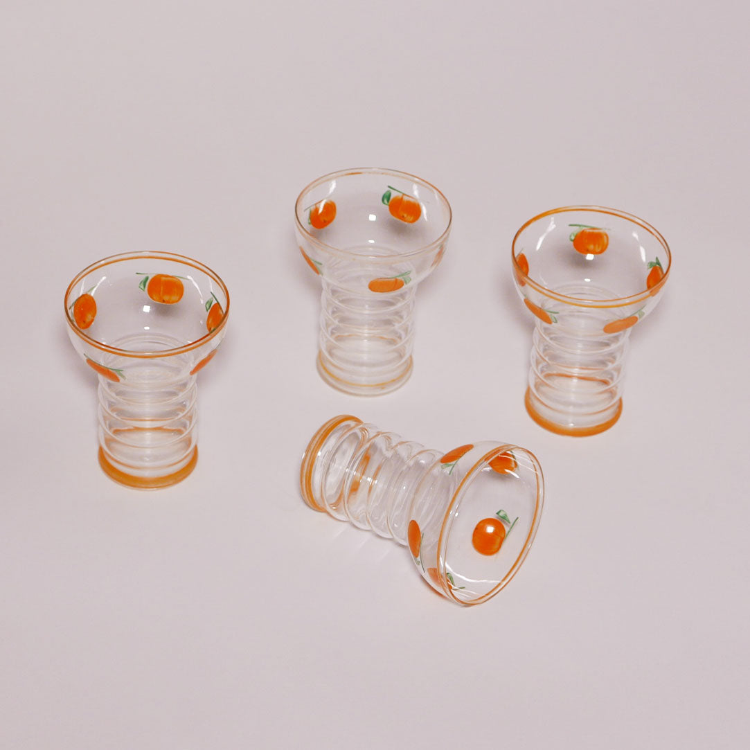 hand painted orange juice set
