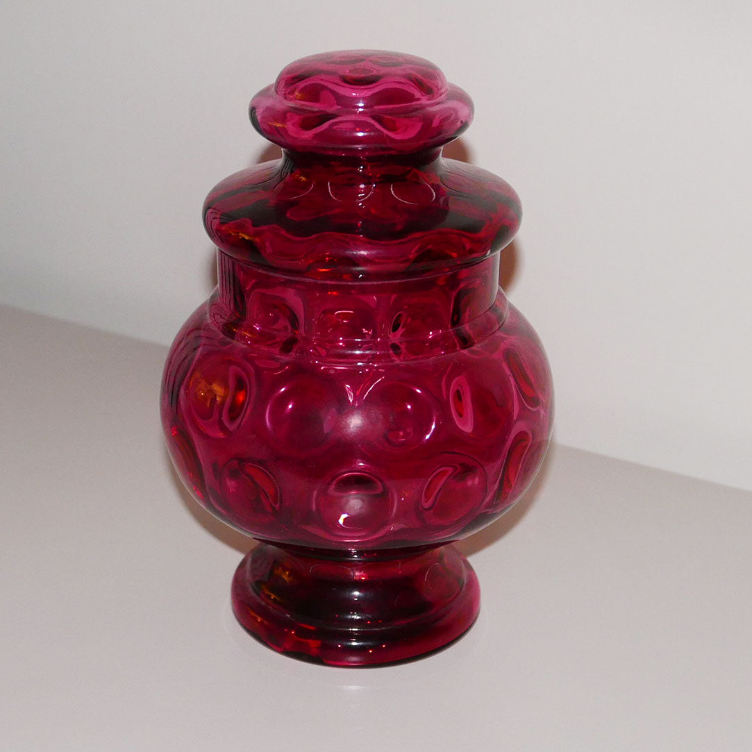 Glass Cookie Jar w Lid Collectible Glass Canister Holidays
