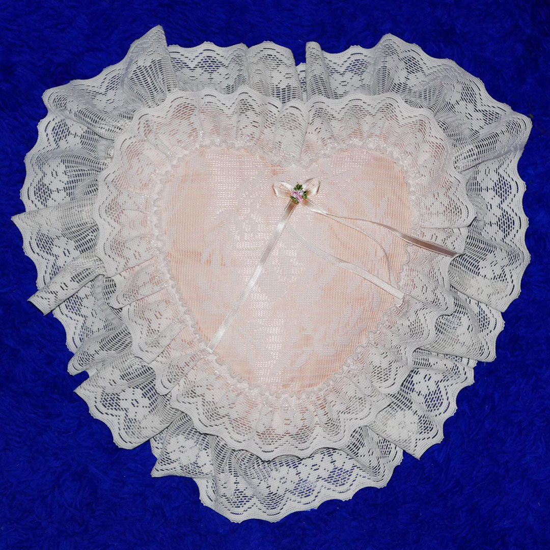 pink heart throw pillow