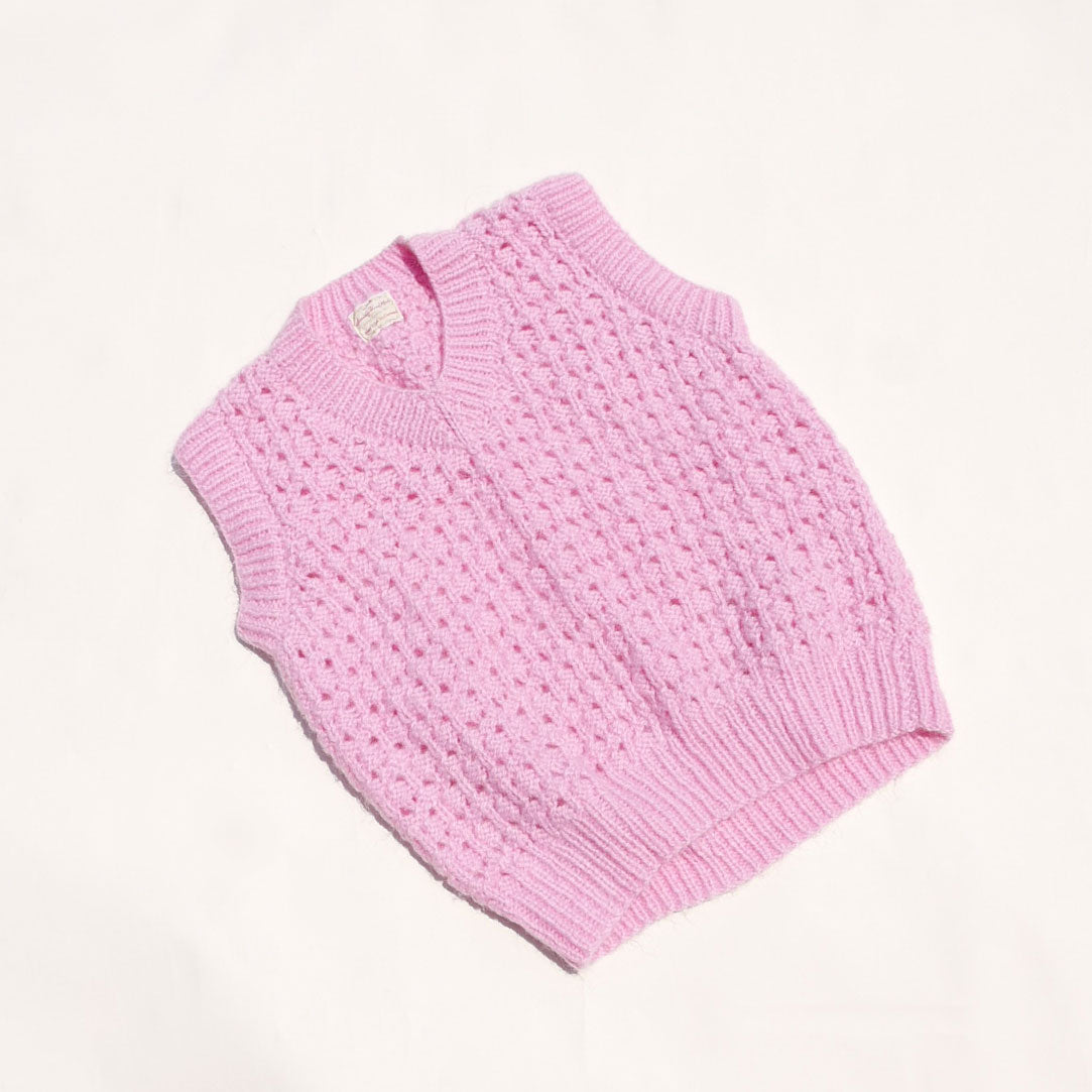 pink knit vest