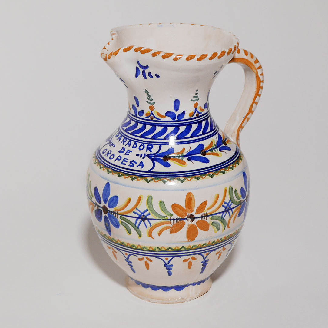 spanish hand painted pitcher