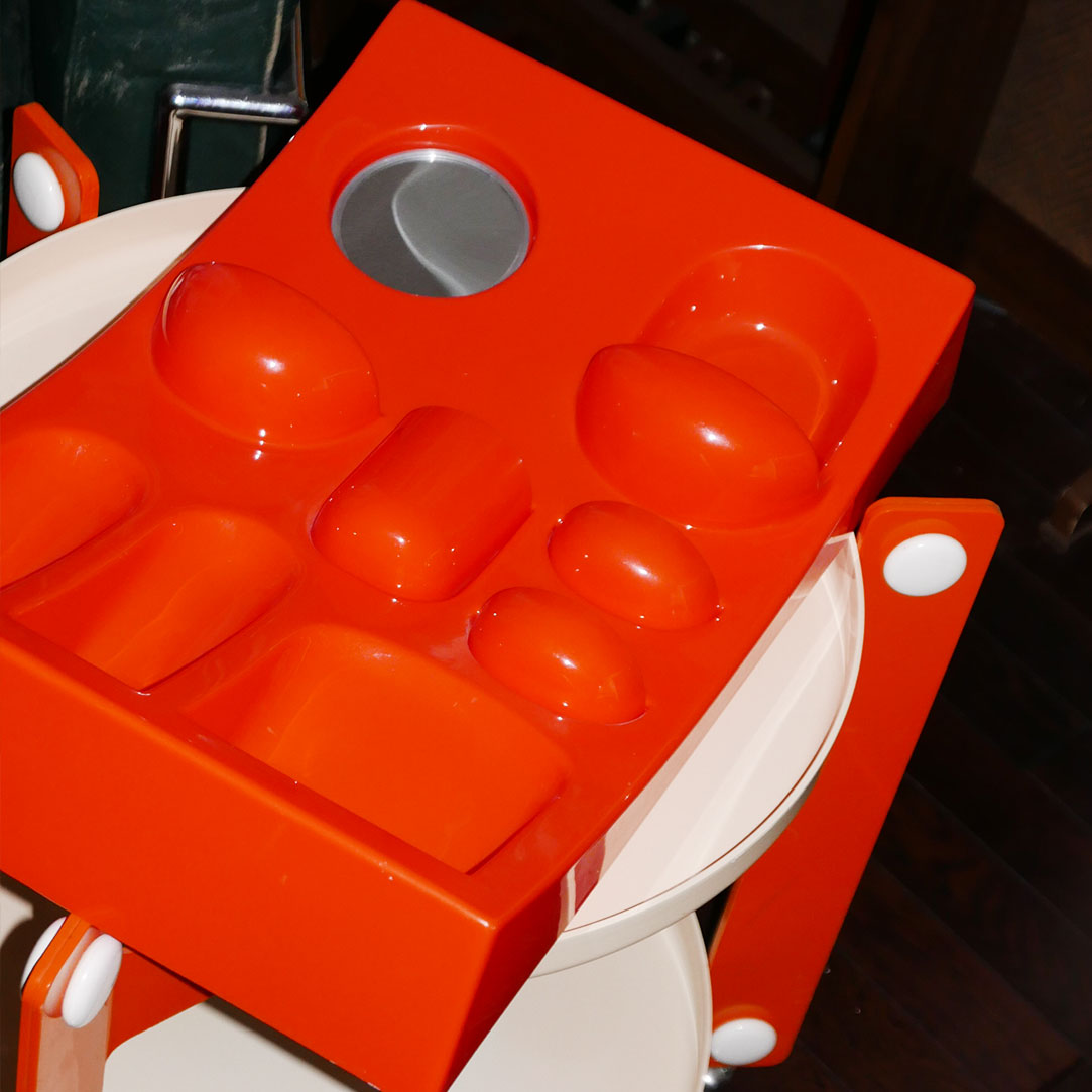 space age orange organizer