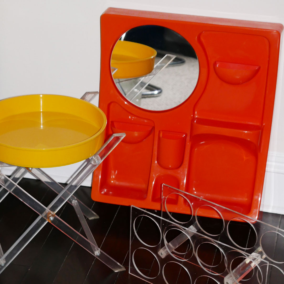 plastic space age mirror