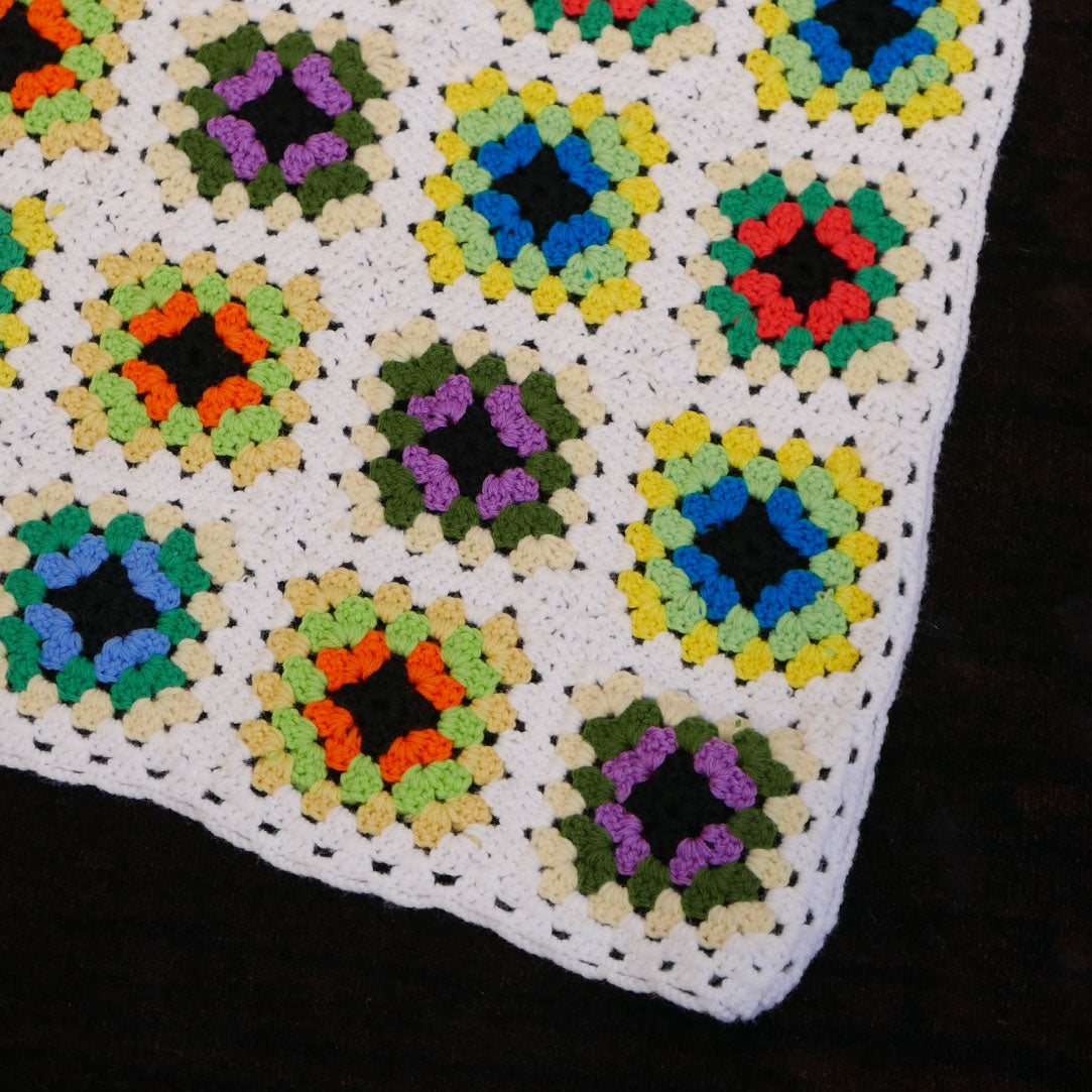 multicolour crochet blanket