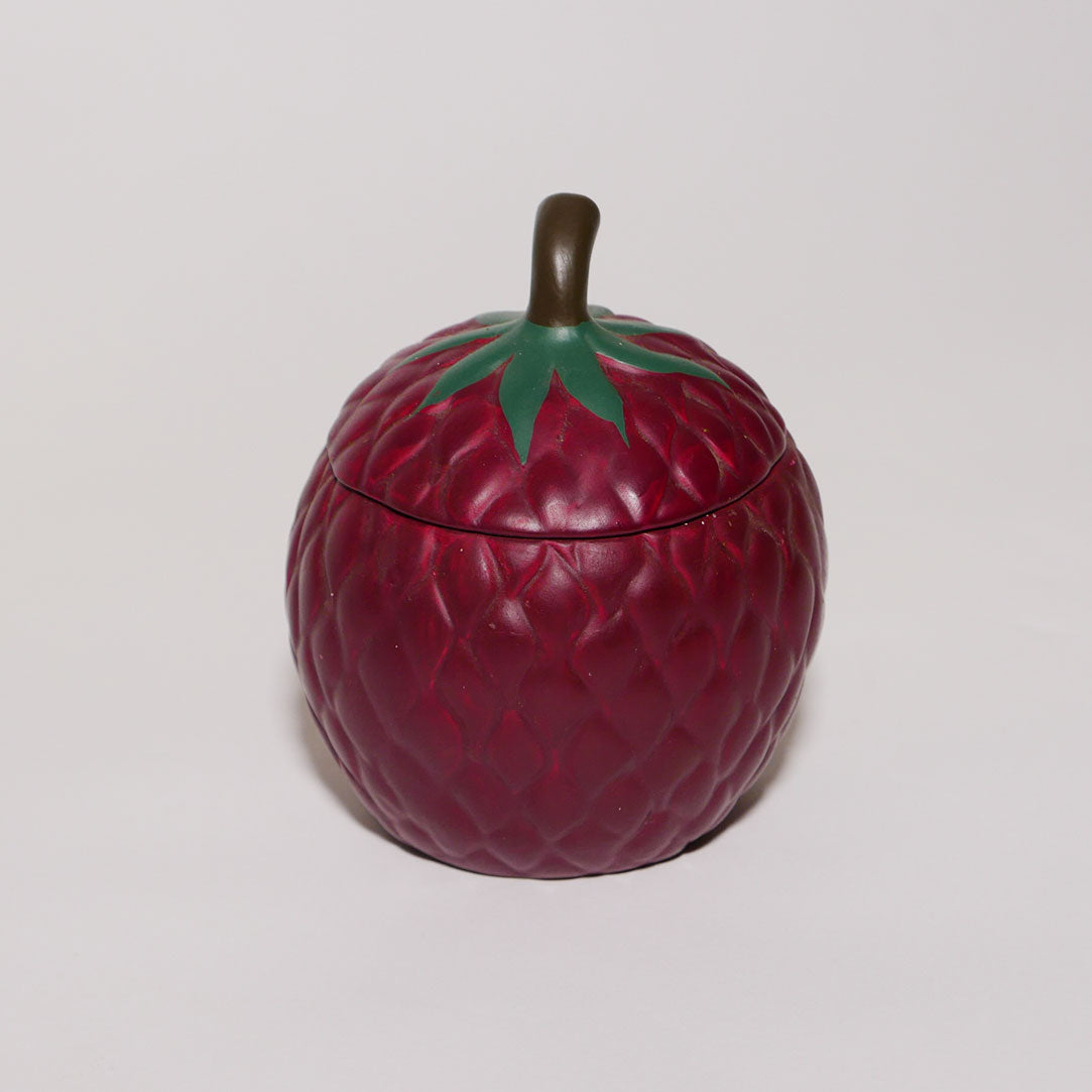 ceramic raspberry candle