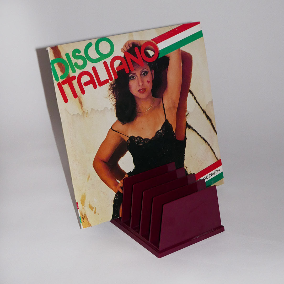 burgundy plastic organizer