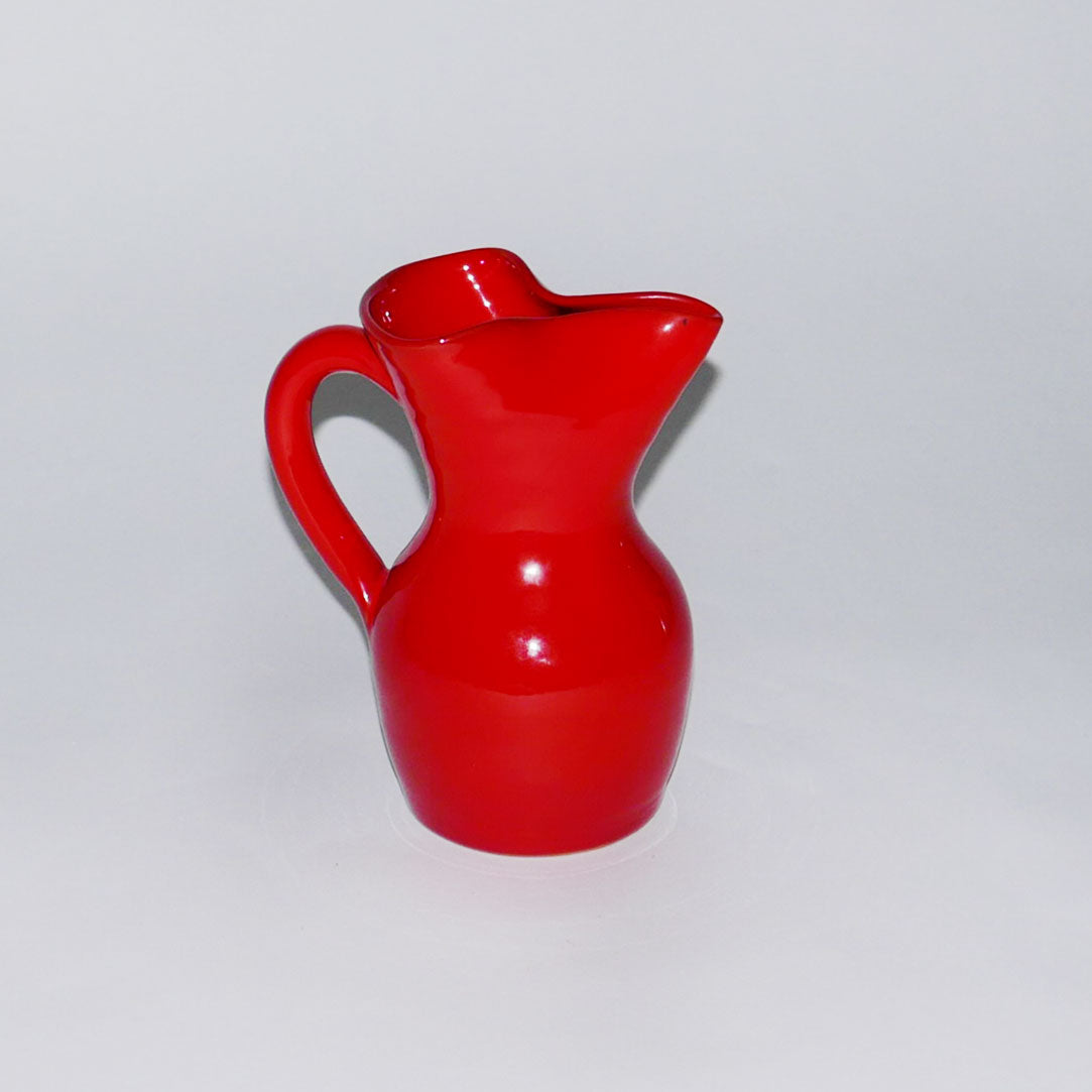 mcm red ceramic pitcher