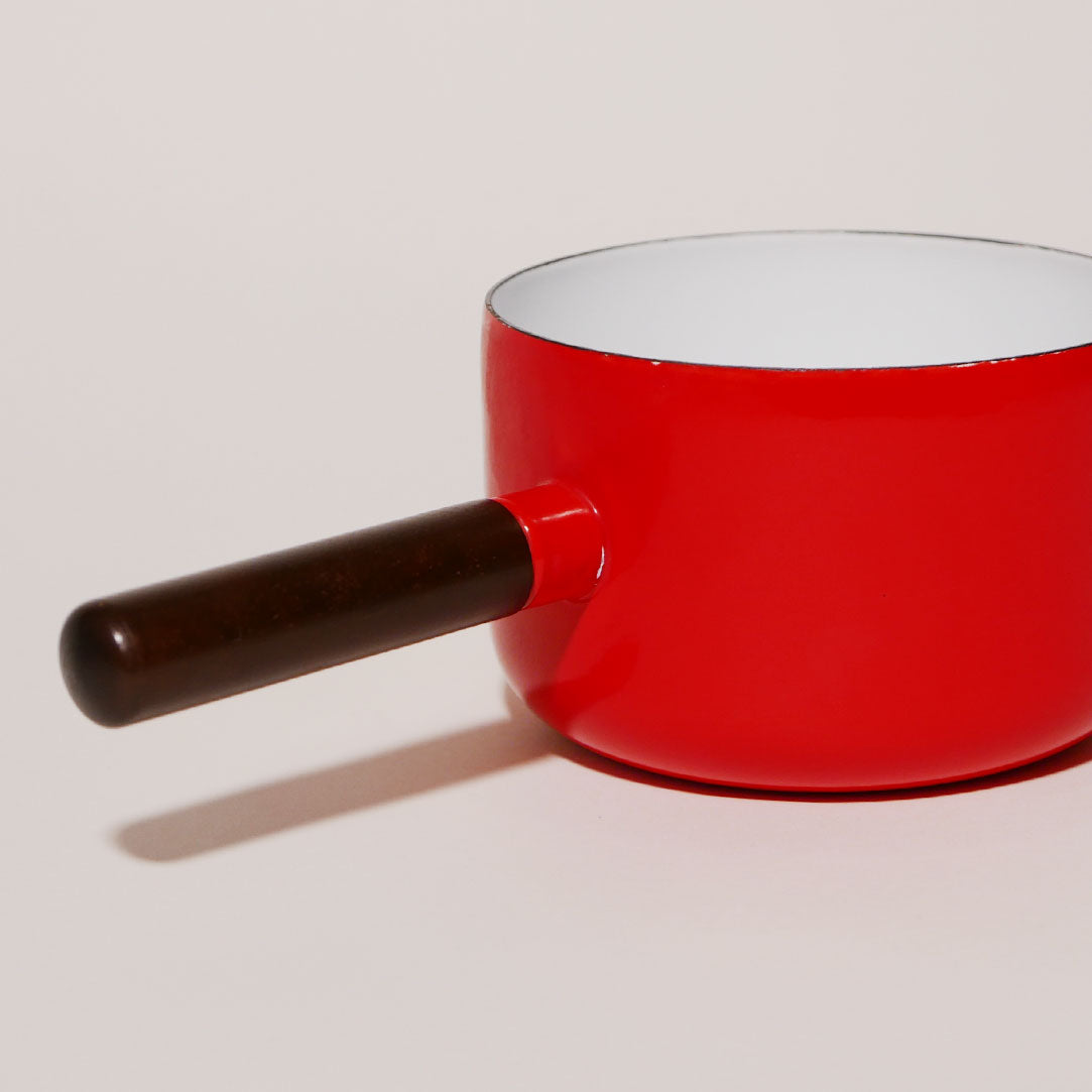 mcm enamel saucepan with wood handle