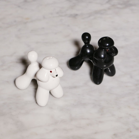 ceramic poodle salt and pepper shakers