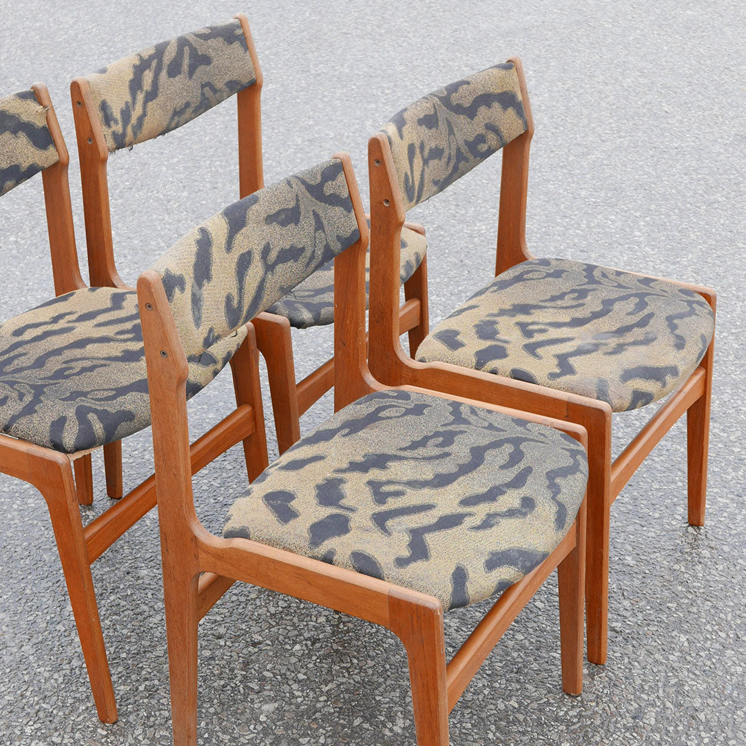 4x mcm teak chairs
