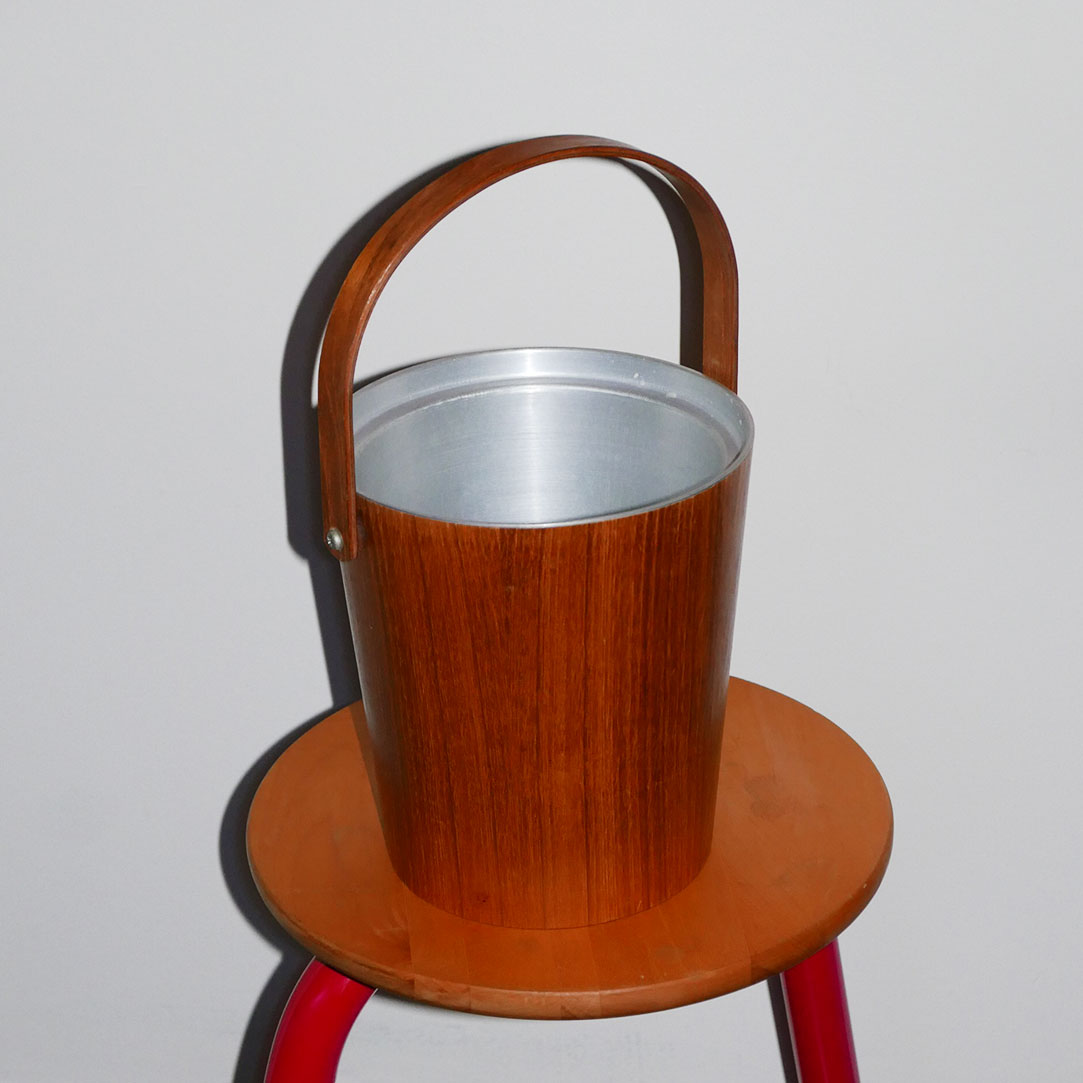 teak ice bucket