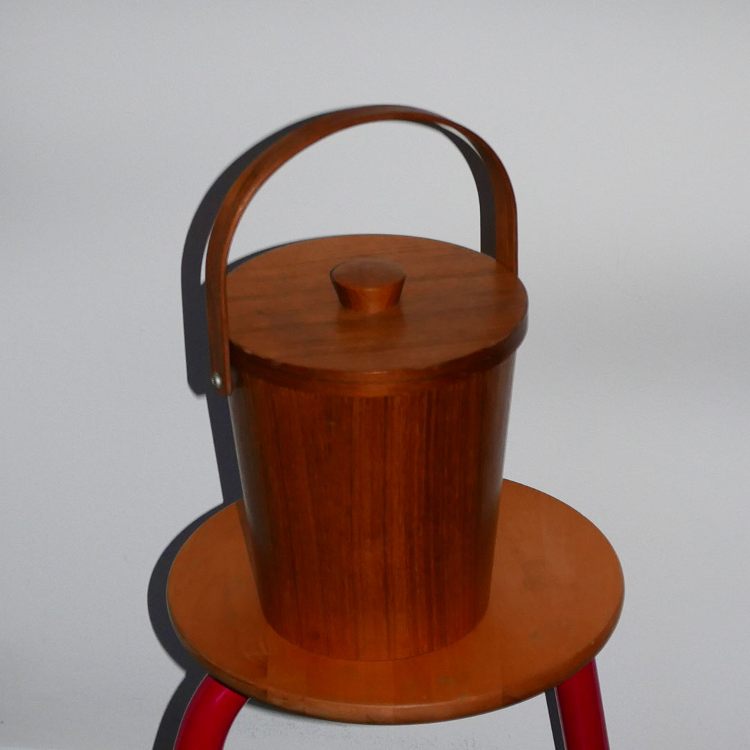 teak ice bucket