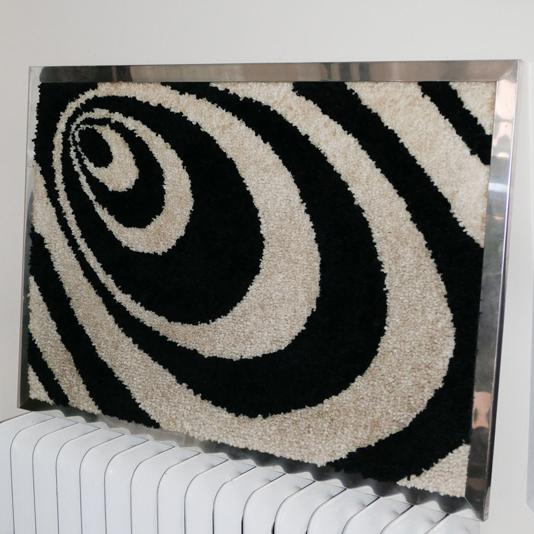 geometric 60s tuffed rug