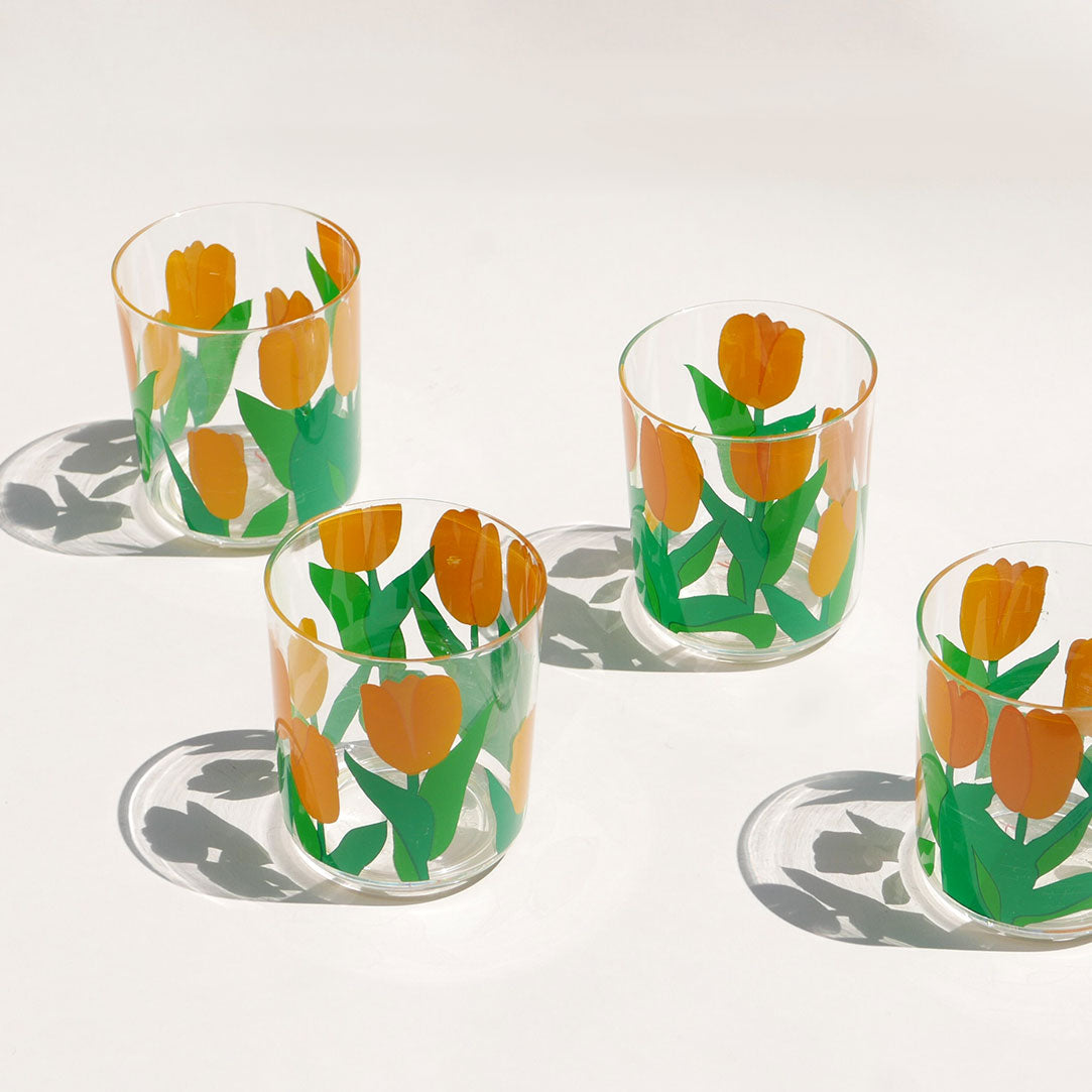 4x tulip glasses