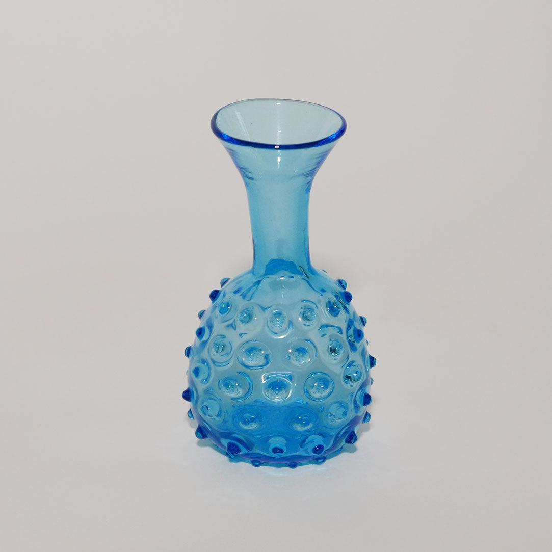 baby blue empoli hobnail vase