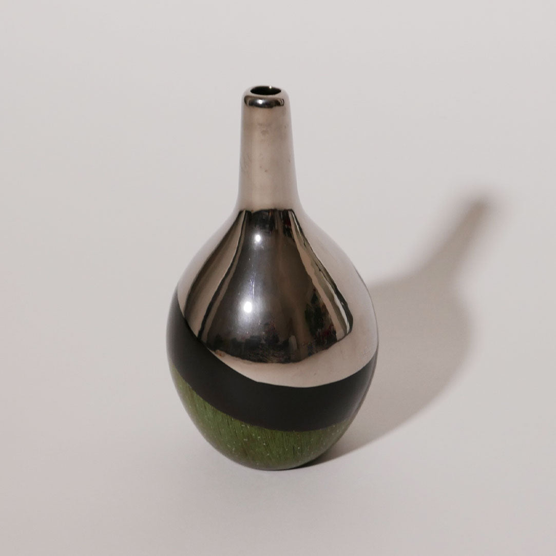 chrome painted vase set