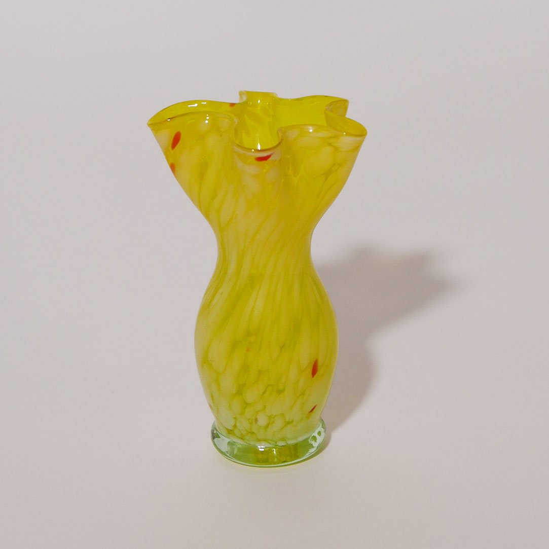 mid-century venetian fluted rimmed vase