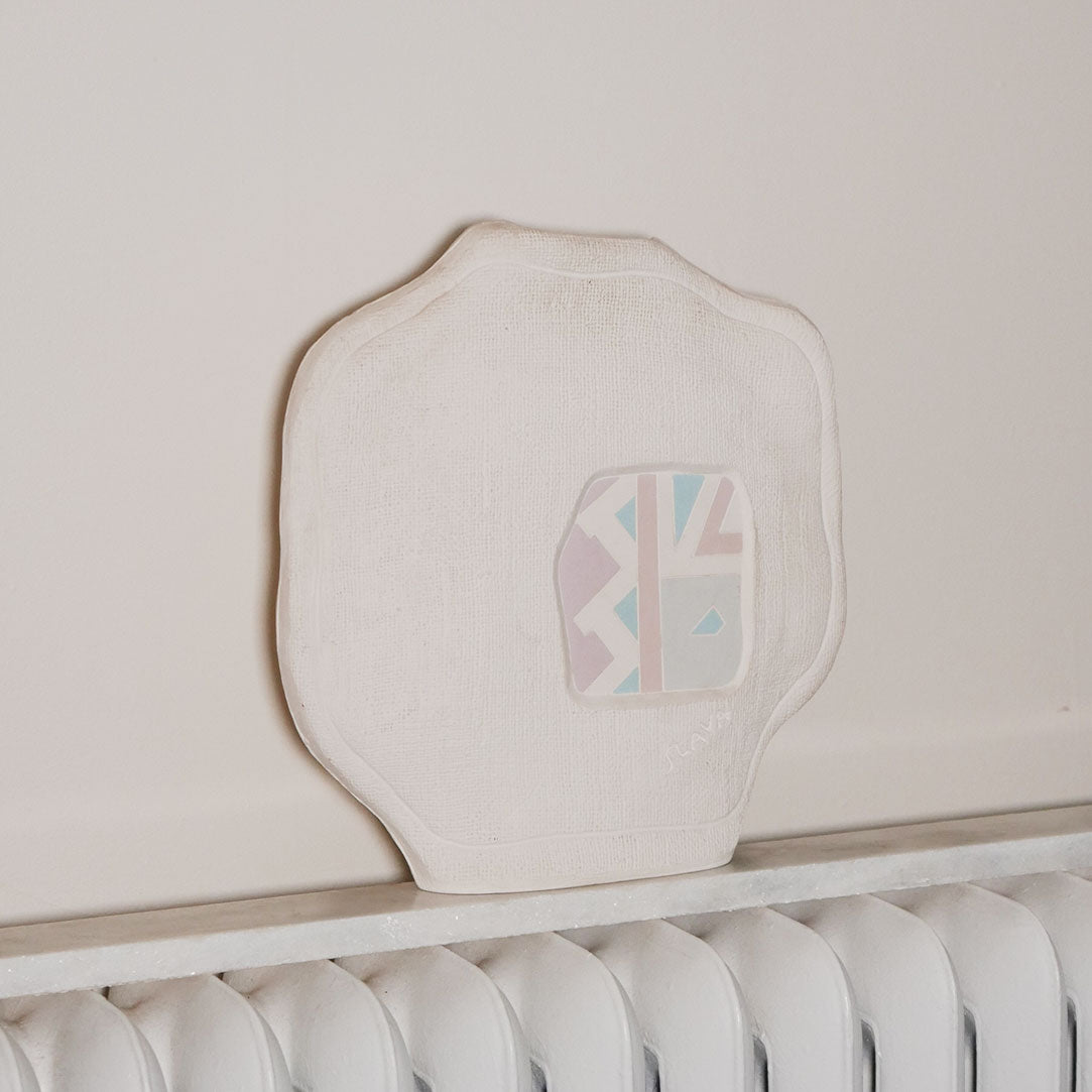 clay pottery vase by slava circa 1987