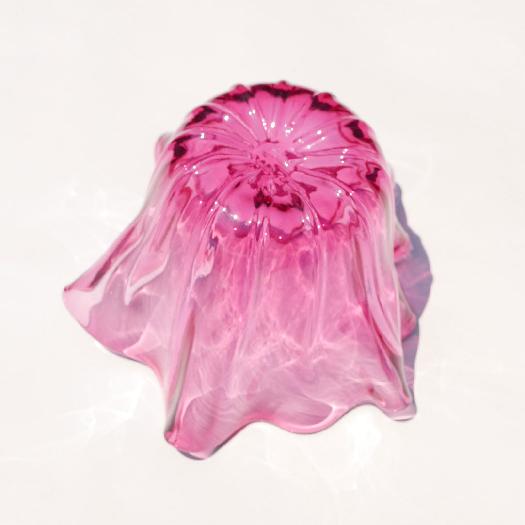 pink glass dish