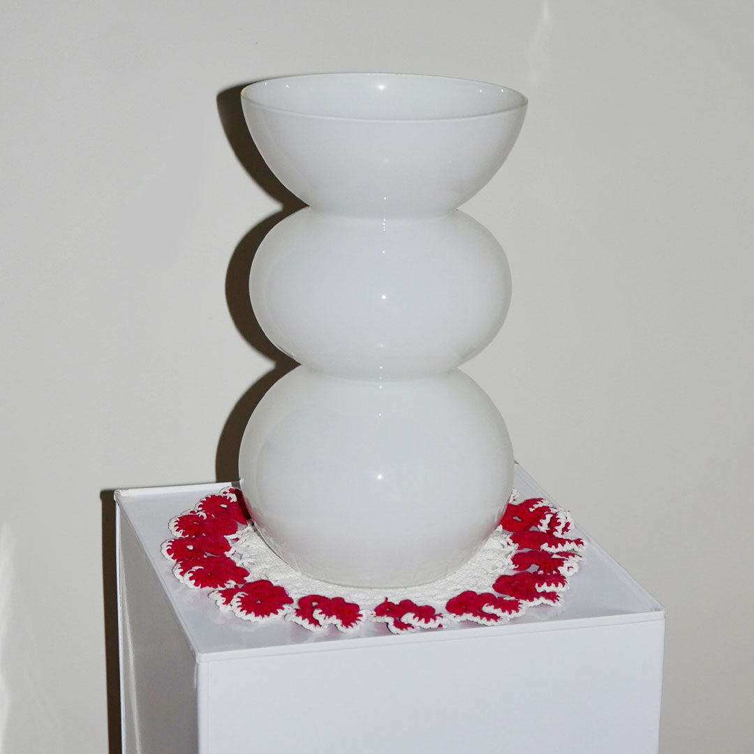 white bubble vase