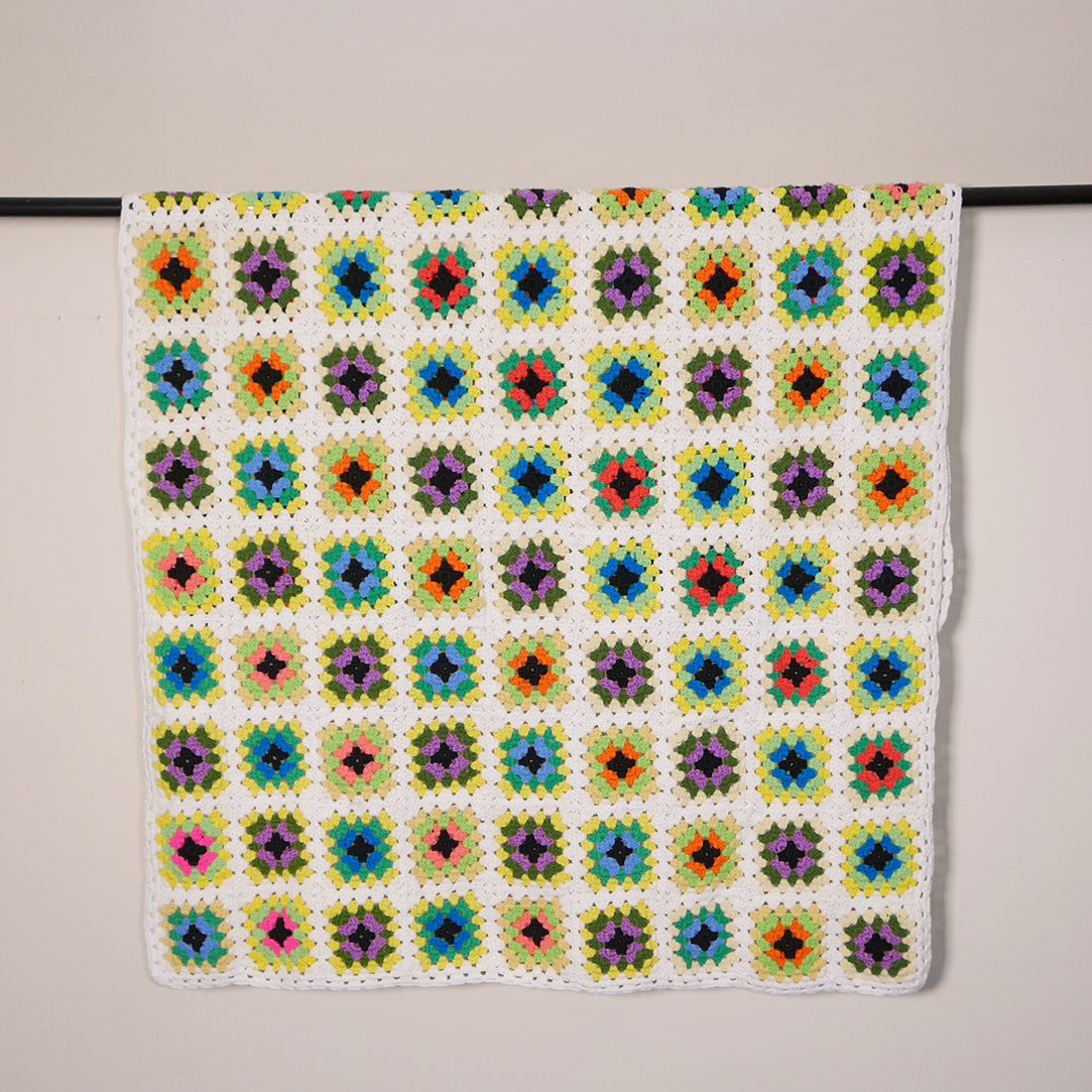 multicolour crochet blanket