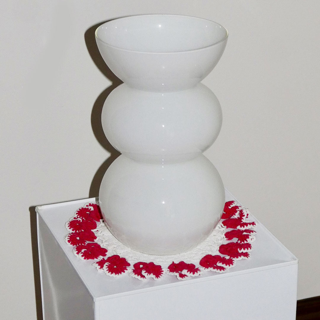 white bubble vase black dot shops