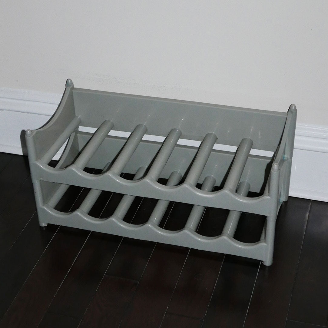 stackable plastic wine rack retro