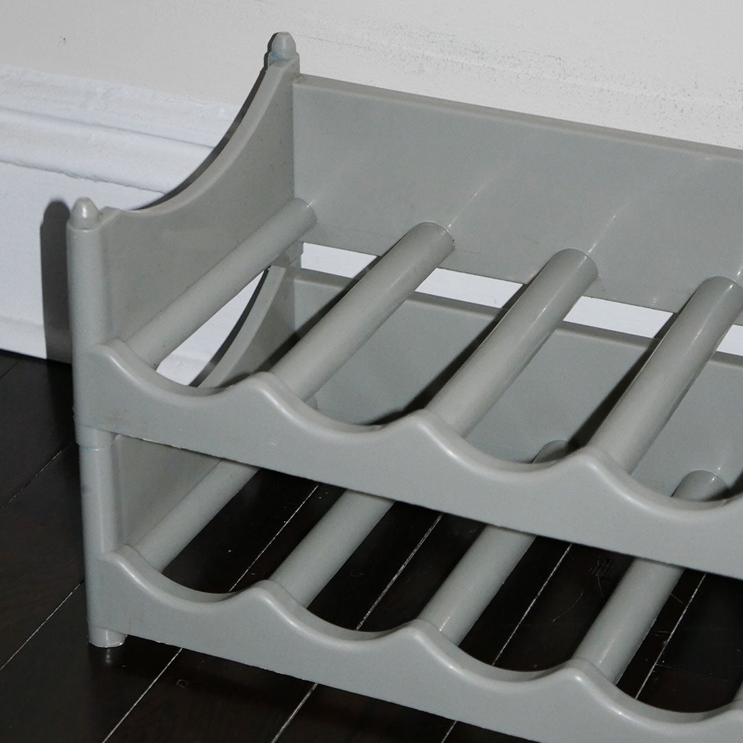 stackable plastic wine rack retro