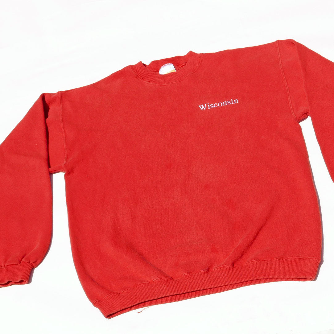 wisconsin red crewneck