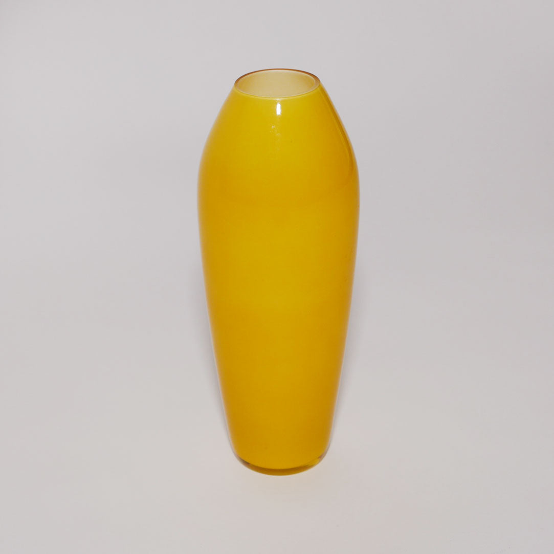 lemon yellow torpedo vase