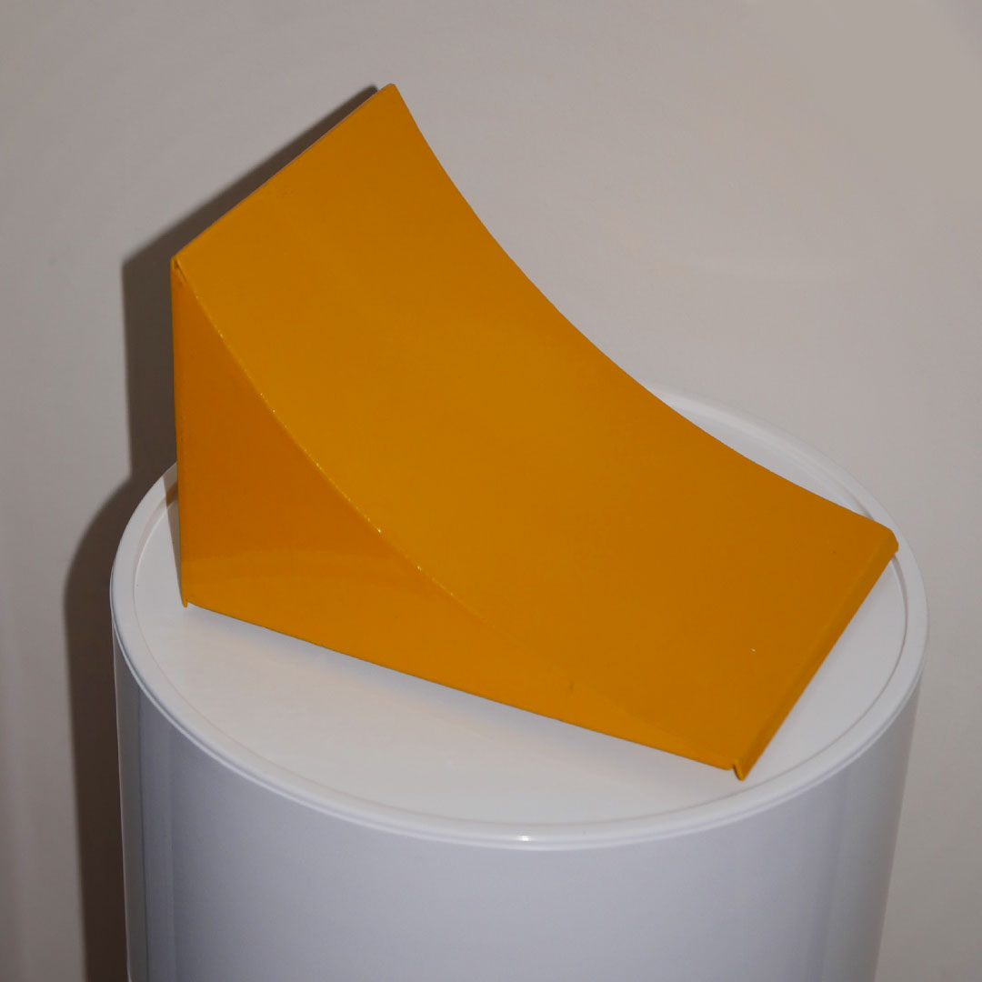 yellow enamel sculpture