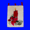 vintage holiday latch hook rug (candle)