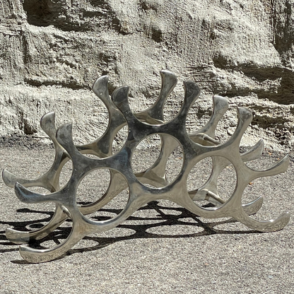 chrome wine rack