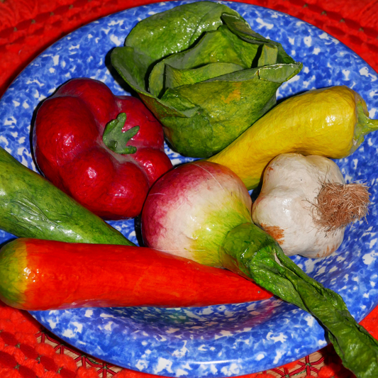 paper mache veg set