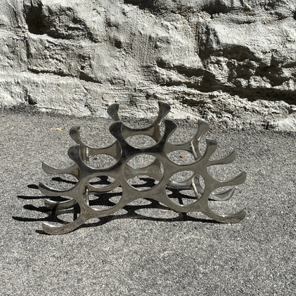 chrome wine rack