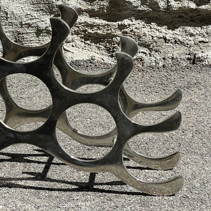 chrome wine rack