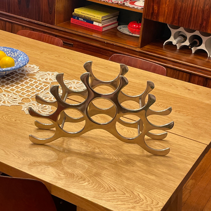 chrome wine rack