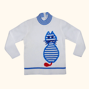 meow sweater 12-18m