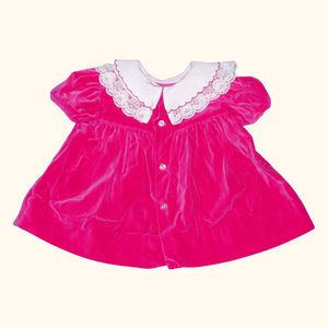 pink peter pan collar dress 3-6M