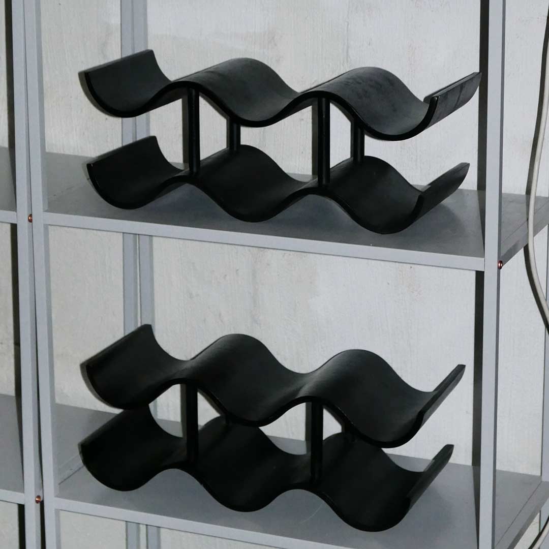wavy wine rack