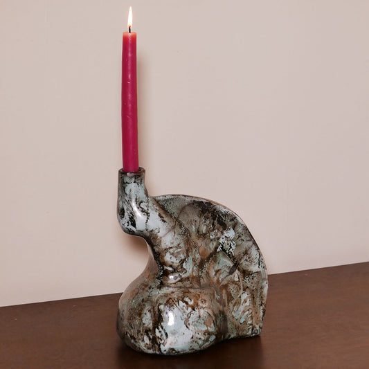 geometric ceramic handle holder